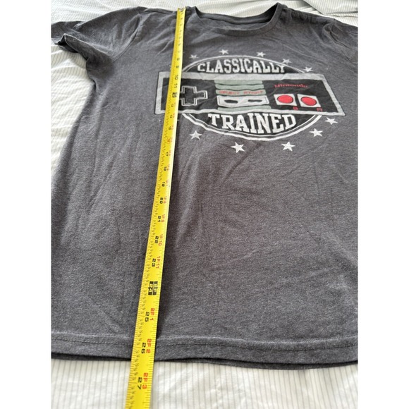 Nintendo Logo T-Shirt Gray Men's Size Large Nintendo Tee Classically Trained - Picture 4 of 6